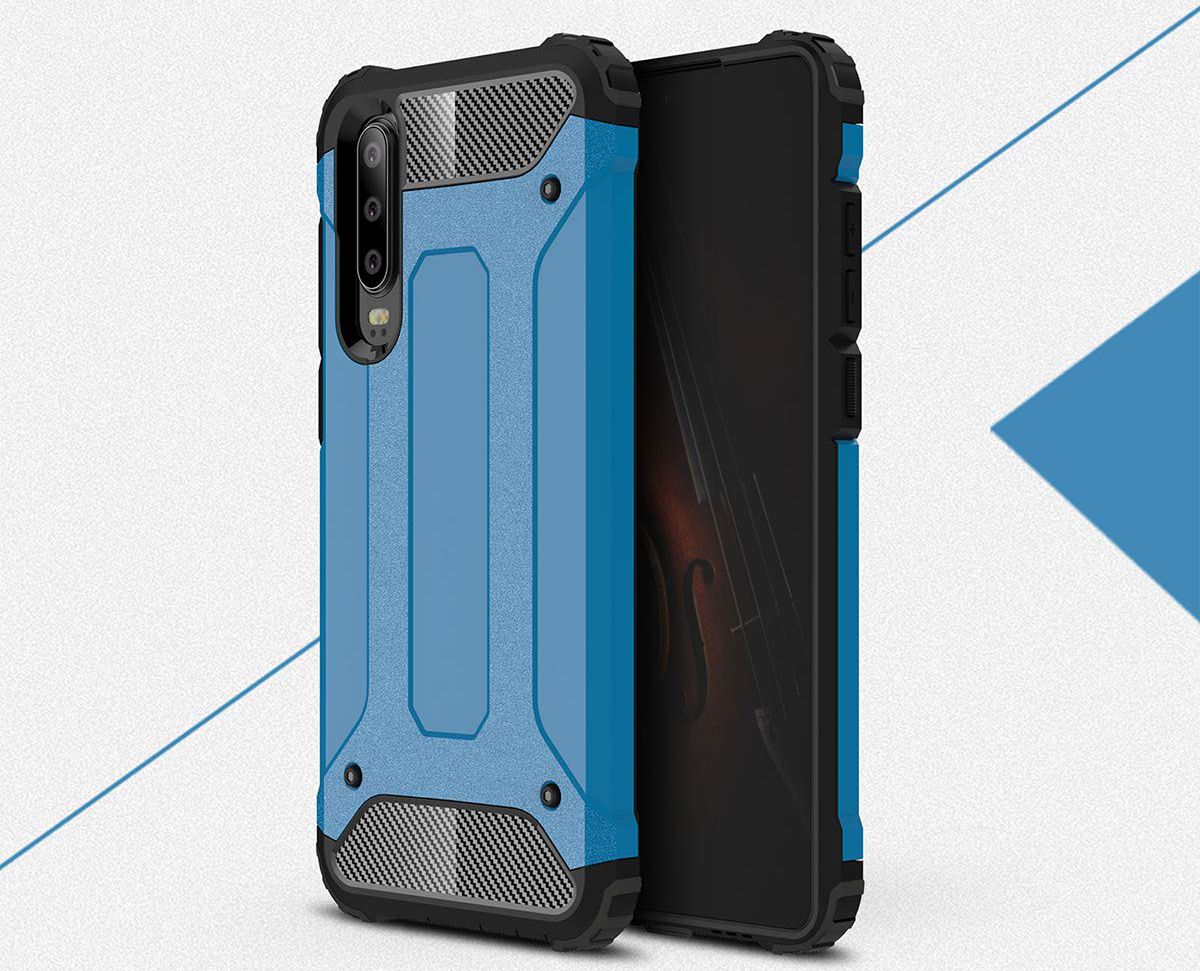 Huawei P30 Hybride Hoesje Blauw afbeelding 3