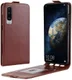 Huawei P30 Verticale Flip Hoesje Bruin afbeelding 1