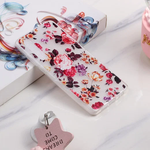 Huawei P30 Transparant TPU Hoesje met Bloem Opdruk afbeelding 6