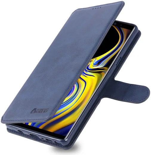 Samsung Galaxy Note 9 Portemonnee Hoesje Donker Blauw afbeelding 1