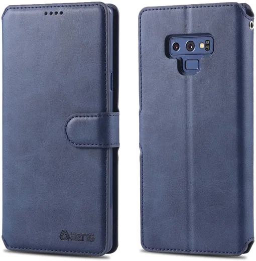 Samsung Galaxy Note 9 Portemonnee Hoesje Donker Blauw afbeelding 3