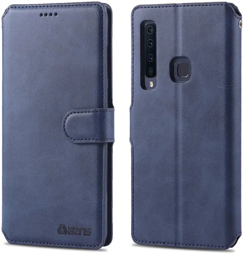 Samsung Galaxy A9 (2018) Stijlvol Portemonnee Hoesje Blauw afbeelding 2