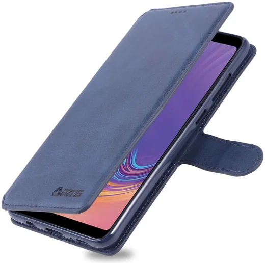 Samsung Galaxy A9 (2018) Stijlvol Portemonnee Hoesje Blauw afbeelding 1