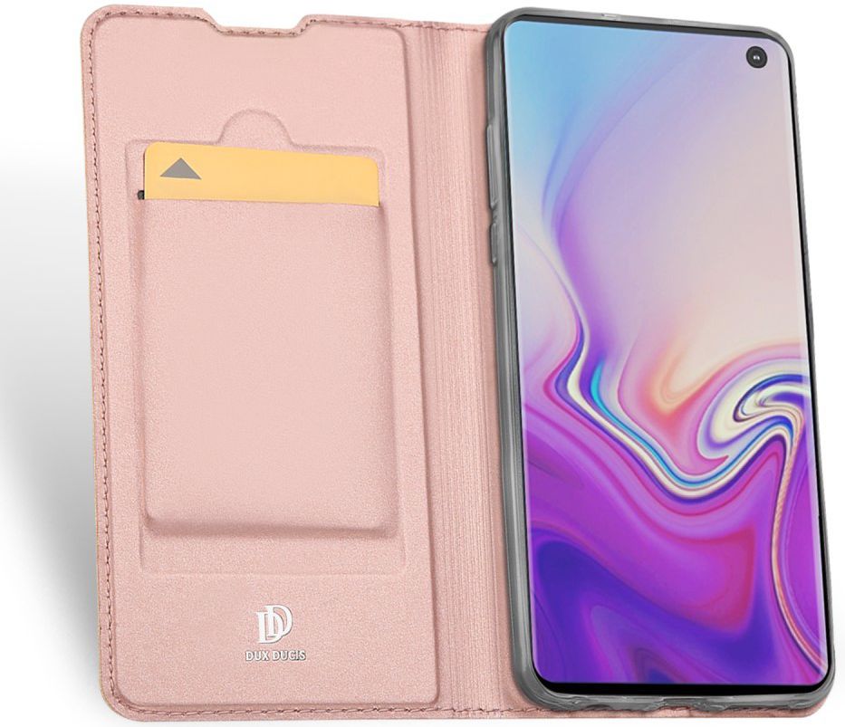 Dux Ducis Premium Book Case Samsung Galaxy S10 Hoesje Roze Goud afbeelding 2