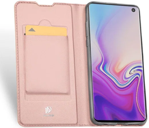 Dux Ducis Premium Book Case Samsung Galaxy S10 Hoesje Roze Goud afbeelding 2