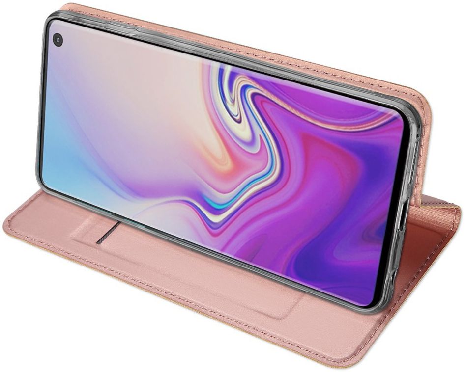 Dux Ducis Premium Book Case Samsung Galaxy S10 Hoesje Roze Goud afbeelding 4