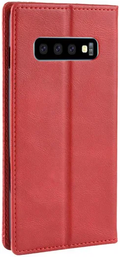 Samsung Galaxy S10 Vintage Portemonnee Hoesje Rood afbeelding 6