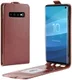 Samsung Galaxy S10 Flip Hoesje Verticaal Bruin afbeelding 1