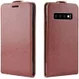Samsung Galaxy S10 Flip Hoesje Verticaal Bruin afbeelding 2