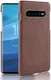 Samsung Galaxy S10 Plus Hoesje met Krokodil Textuur Bruin afbeelding 1