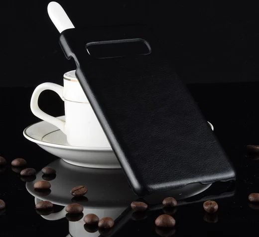 Samsung Galaxy S10 Plus Hoesje met Kunstleer Coating Zwart afbeelding 5