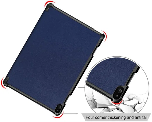 Lenovo Tab P10 Hoes Tri-Fold Blauw afbeelding 4