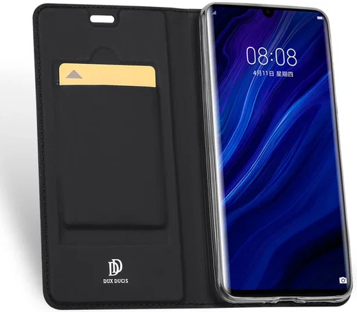 Dux Ducis Book Case Huawei P30 Pro Hoesje Zwart afbeelding 2