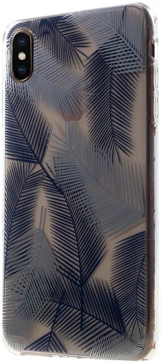 Apple iPhone XS Hybride Hoesje met Bladeren Print afbeelding 4