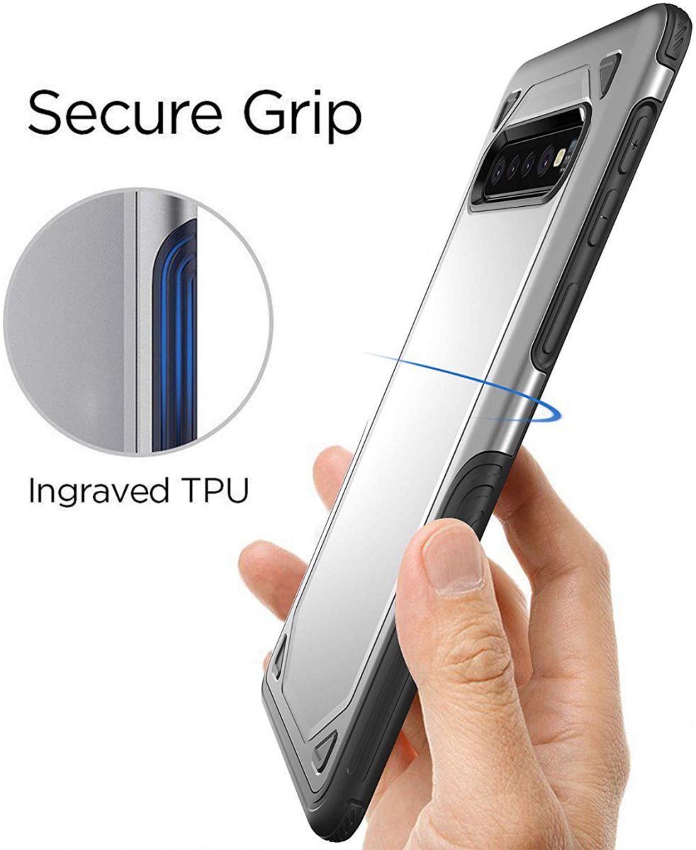 Samsung Galaxy S10 Stijlvol Hybride Hoesje Groen afbeelding 3