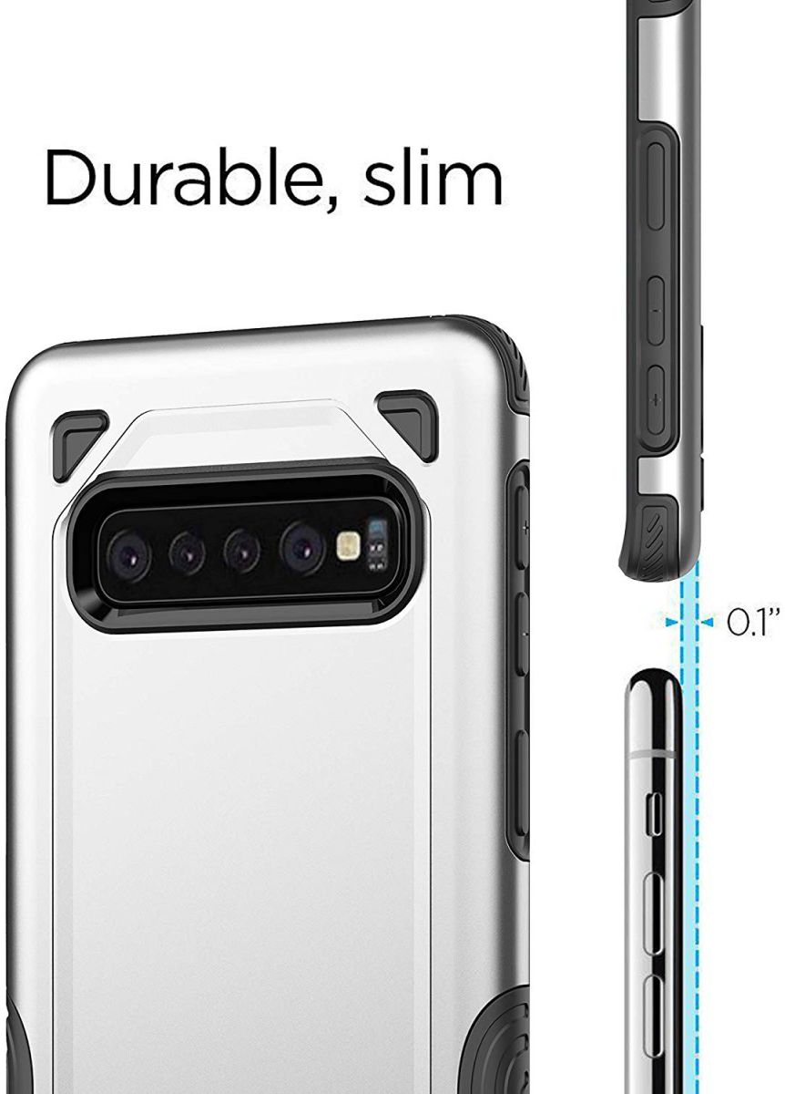 Samsung Galaxy S10 Stijlvol Hybride Hoesje Groen afbeelding 4