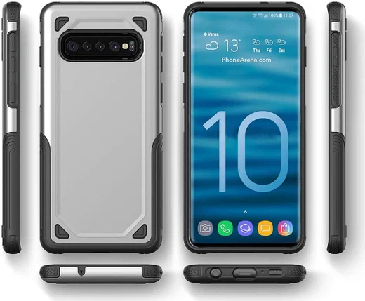 Samsung Galaxy S10 Stijlvol Hybride Hoesje Groen afbeelding 8