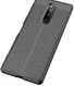 Sony Xperia 1 Hoesje TPU Met Leren Textuur Zwart afbeelding 9