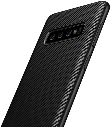 Samsung Galaxy S10 Carbon TPU Hoesje Zwart afbeelding 3