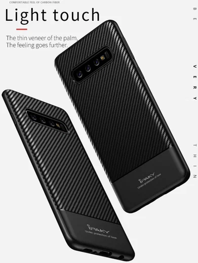 Samsung Galaxy S10 Carbon TPU Hoesje Zwart afbeelding 7