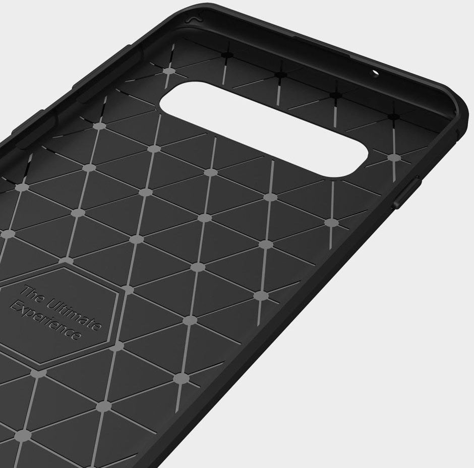 Samsung Galaxy S10 Geborsteld TPU Hoesje Rood afbeelding 7