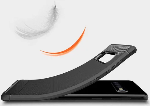 Samsung Galaxy S10 Geborsteld TPU Hoesje Rood afbeelding 9