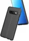 Samsung Galaxy S10 TPU Hoesje met Leren Textuur Zwart afbeelding 11