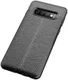 Samsung Galaxy S10 TPU Hoesje met Leren Textuur Zwart afbeelding 6