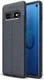 Samsung Galaxy S10 TPU Hoesje met Leren Textuur Blauw afbeelding 1