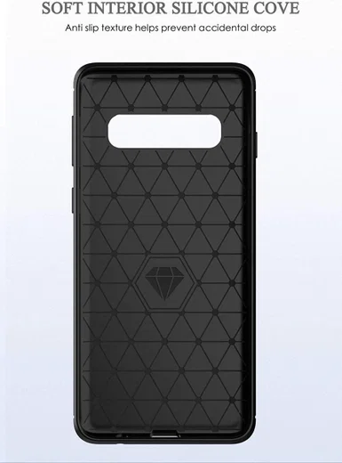 Samsung Galaxy S10E Geborsteld TPU Hoesje Rood afbeelding 5
