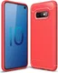 Samsung Galaxy S10E Geborsteld TPU Hoesje Rood afbeelding 1