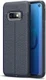 Samsung Galaxy S10E TPU Hoesje met Leren Textuur Coating Blauw afbeelding 1