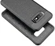 Samsung Galaxy S10E TPU Hoesje met Leren Textuur Coating Blauw afbeelding 3