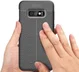 Samsung Galaxy S10E TPU Hoesje met Leren Textuur Coating Blauw afbeelding 8