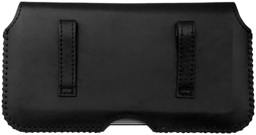 Rosso Deluxe Hoesje Belt Case Met Riemlus Echt Leer Medium Zwart afbeelding 4