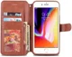 Apple iPhone 6S Portemonnee Hoesje Bruin afbeelding 2