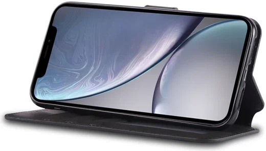 Apple iPhone XR Portemonnee Hoesje Zwart afbeelding 3