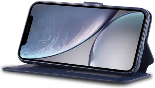 Apple iPhone XR Portemonnee Hoesje Blauw afbeelding 6