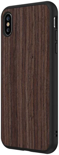 RhinoShield SolidSuit Dark Walnut iPhone XS Hoesje afbeelding 2
