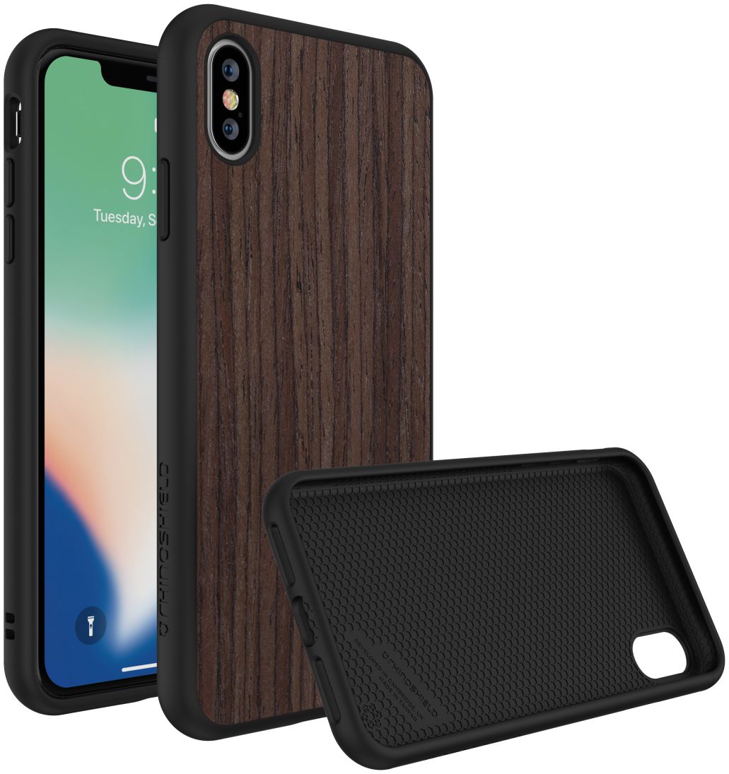 RhinoShield SolidSuit Dark Walnut iPhone XS Max Hoesje afbeelding 1