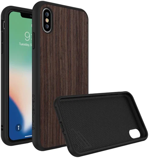 RhinoShield SolidSuit Dark Walnut iPhone XS Max Hoesje afbeelding 1