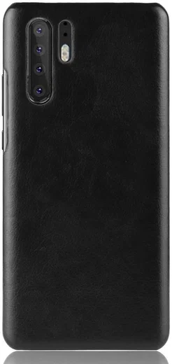 Huawei P30 Pro Hoesje met Kunstleren Coating Zwart afbeelding 2