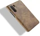 Huawei P30 Pro Hoesje met Kunstleren Coating Bruin afbeelding 4