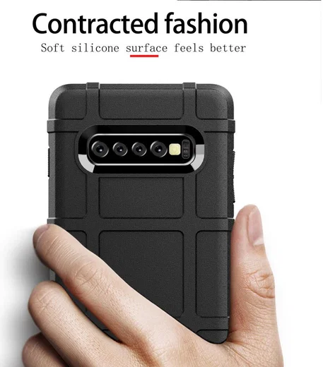 Samsung Galaxy S10 Plus Rugged Armor Hoesje Zwart afbeelding 6