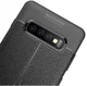 Samsung Galaxy S10 Plus Hoesje met Leren Textuur Zwart afbeelding 9