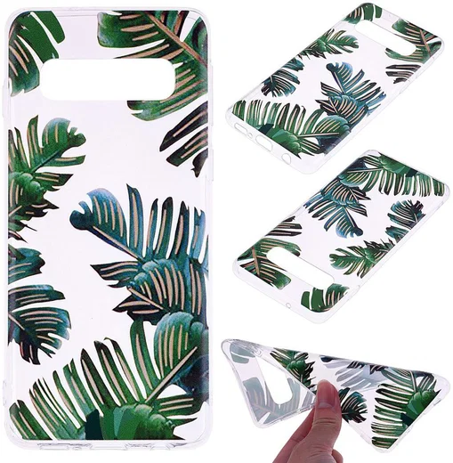 Samsung Galaxy S10 Plus Print TPU Hoesje Bladeren afbeelding 5