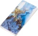 Huawei P30 TPU Hoesje met Marmer Opdruk Blauw Goud afbeelding 2