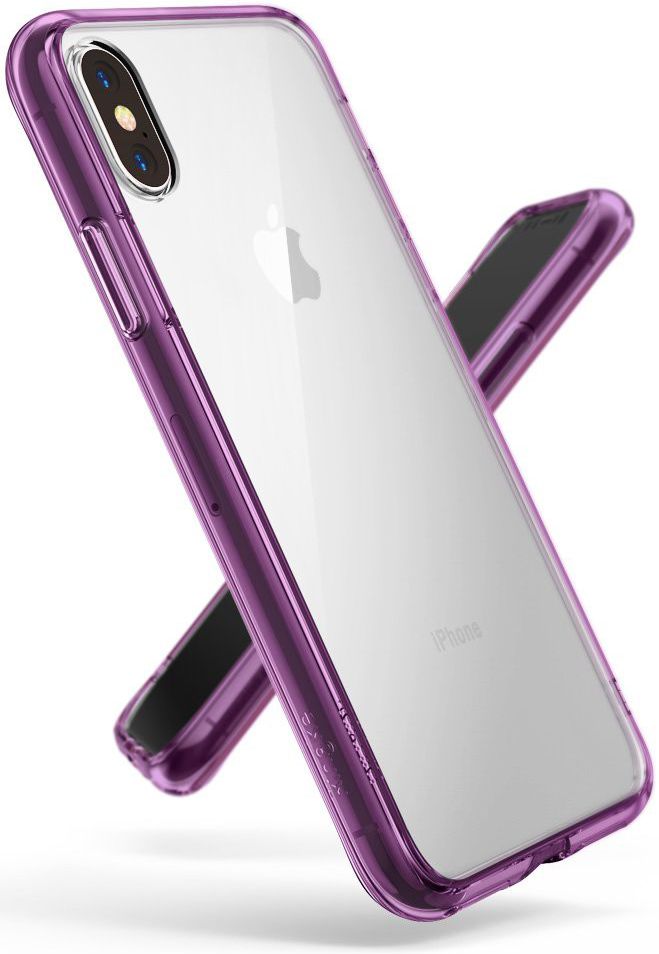 Ringke Fusion iPhone X Hoesje Doorzichtig Orchid Purple afbeelding 1