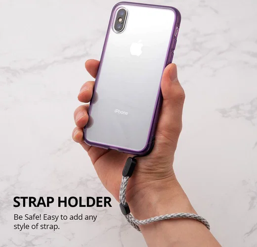 Ringke Fusion iPhone X Hoesje Doorzichtig Orchid Purple afbeelding 6