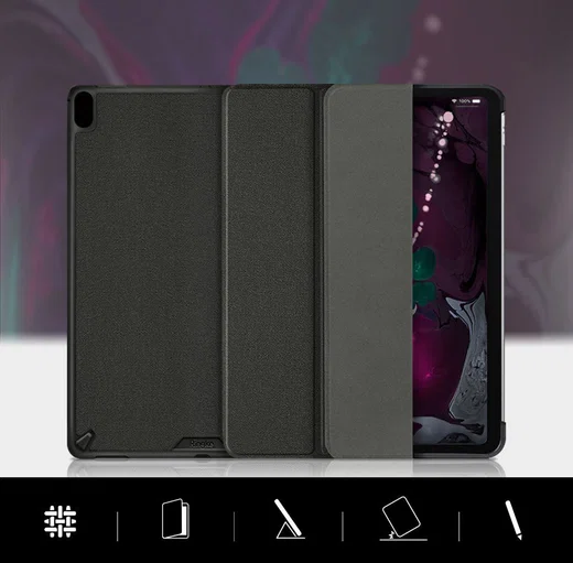 Ringke Smart Case Apple iPad Pro 11 (2018) Flip Hoes Zwart afbeelding 8
